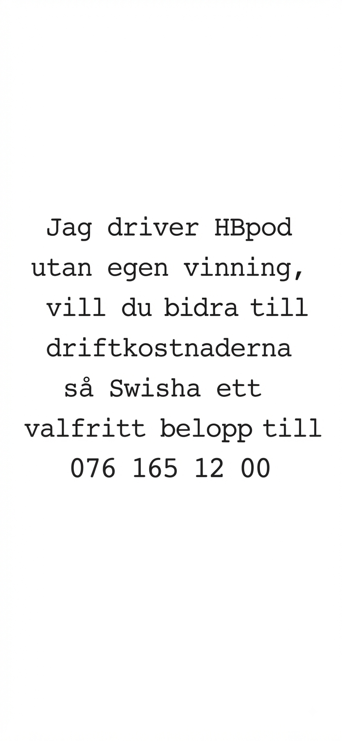 Stötta HBpod via Swish